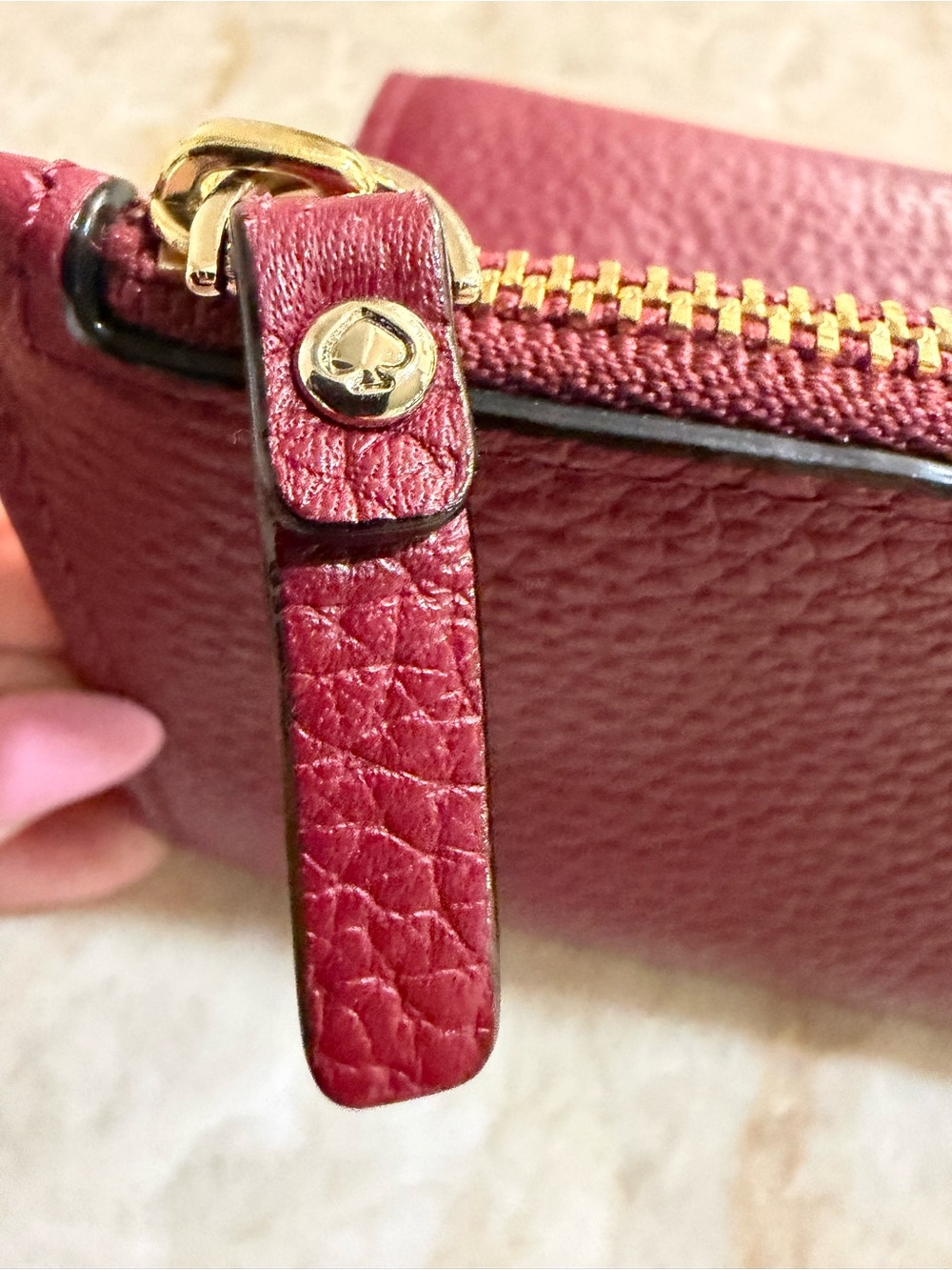 Kate Spade Jackson Street Meredith Wallet in Fig Jam Red GUC - Picture 11 of 16